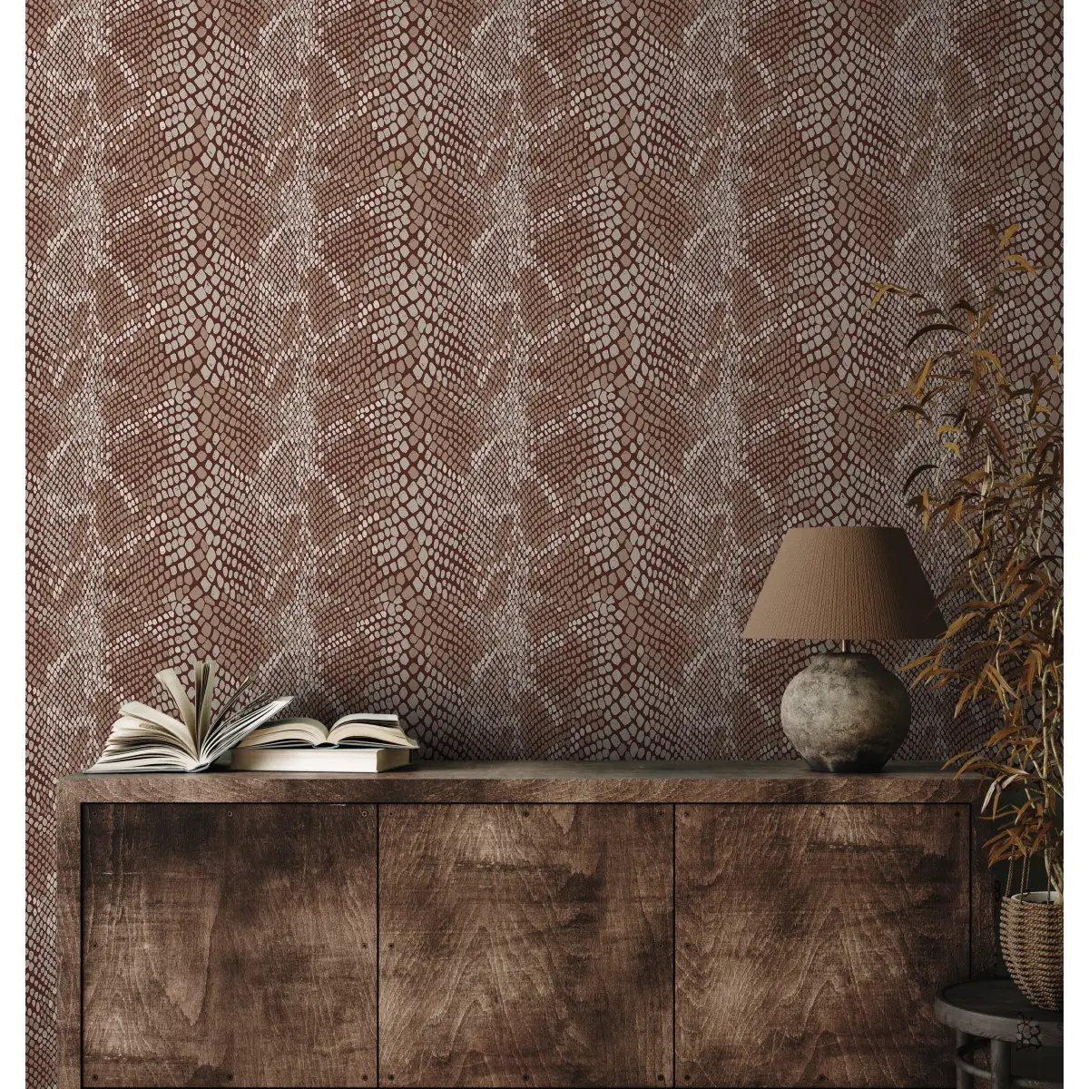 Salazar Wallpaper - Snakeskin - by Zenclover - Loomwell Home Goods