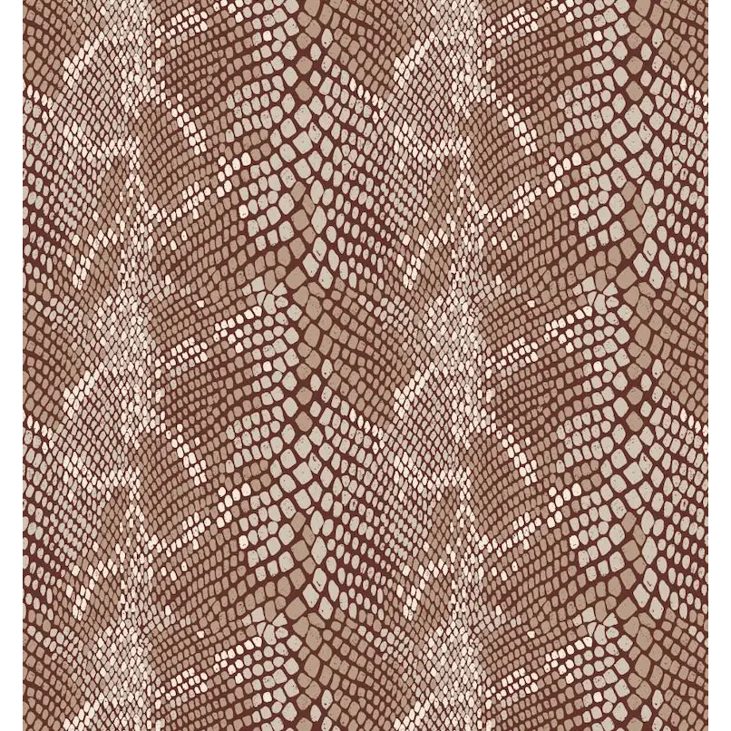 Salazar Wallpaper - Snakeskin - by Zenclover - Sample 1 foot by 1 foot / Brown - Loomwell Home Goods