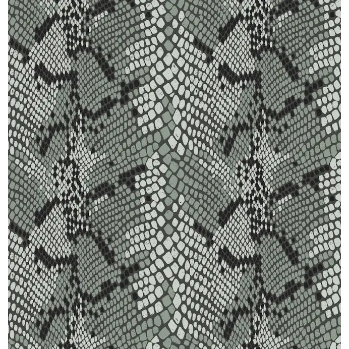 Salazar Wallpaper - Snakeskin - by Zenclover - Sample 1 foot by 1 foot / Green - Loomwell Home Goods