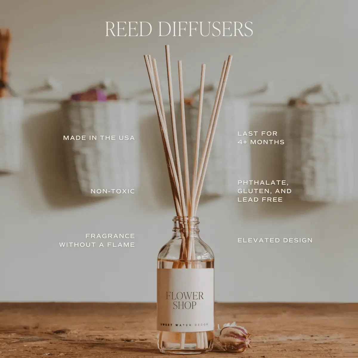 Salt and Sea Amber Reed Diffuser - Sweet Water Decor