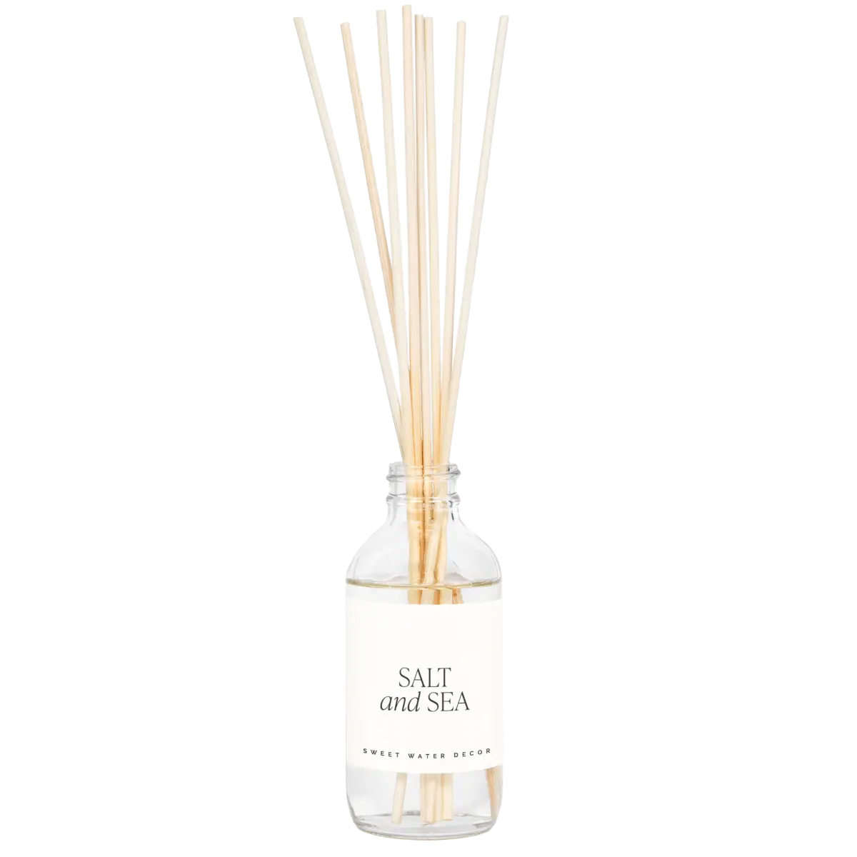 Salt and Sea Clear Reed Diffuser - Sweet Water Decor