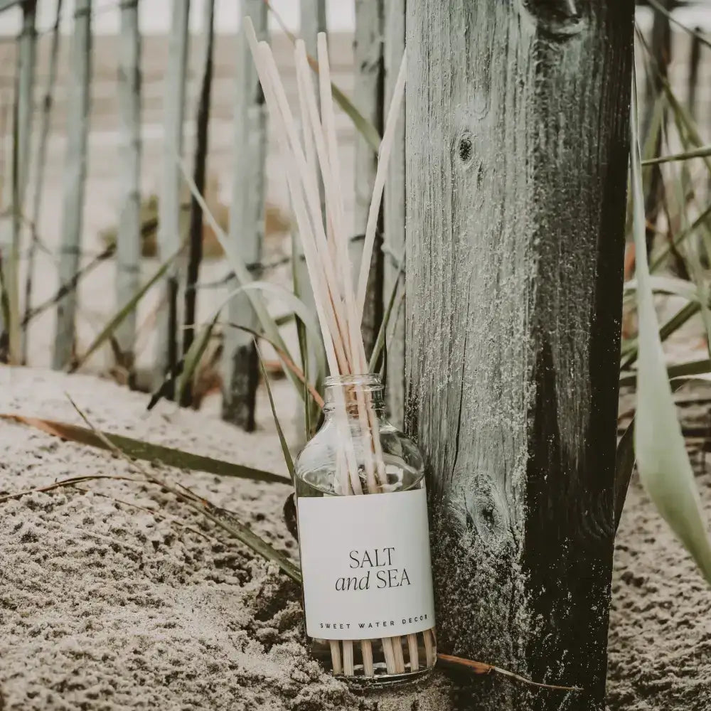 Salt and Sea Clear Reed Diffuser - Sweet Water Decor