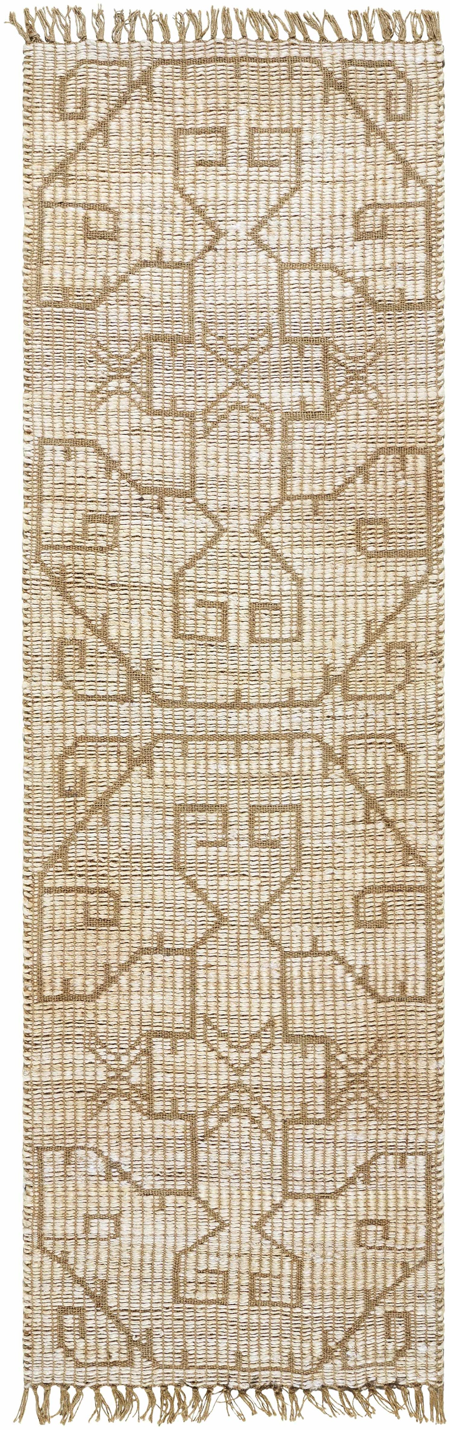 Tribal Brown Jute Rug - 2’6’’ x 8’ Runner - Boutique Rugs