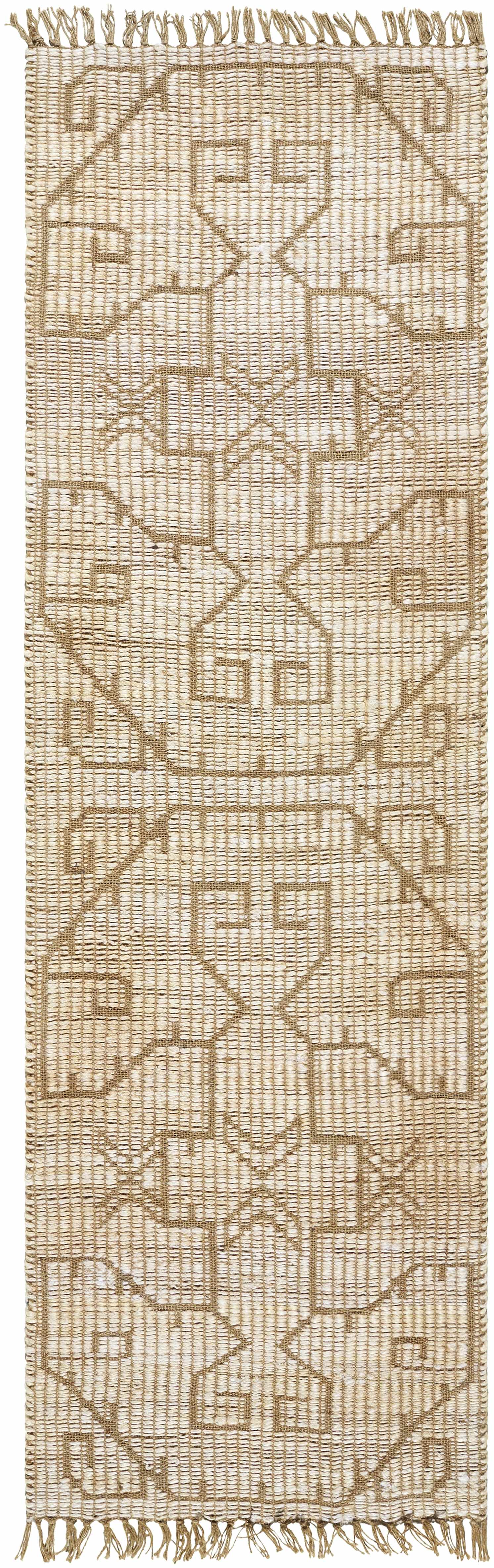 Tribal Brown Jute Rug - 2’6’’ x 8’ Runner - Boutique Rugs