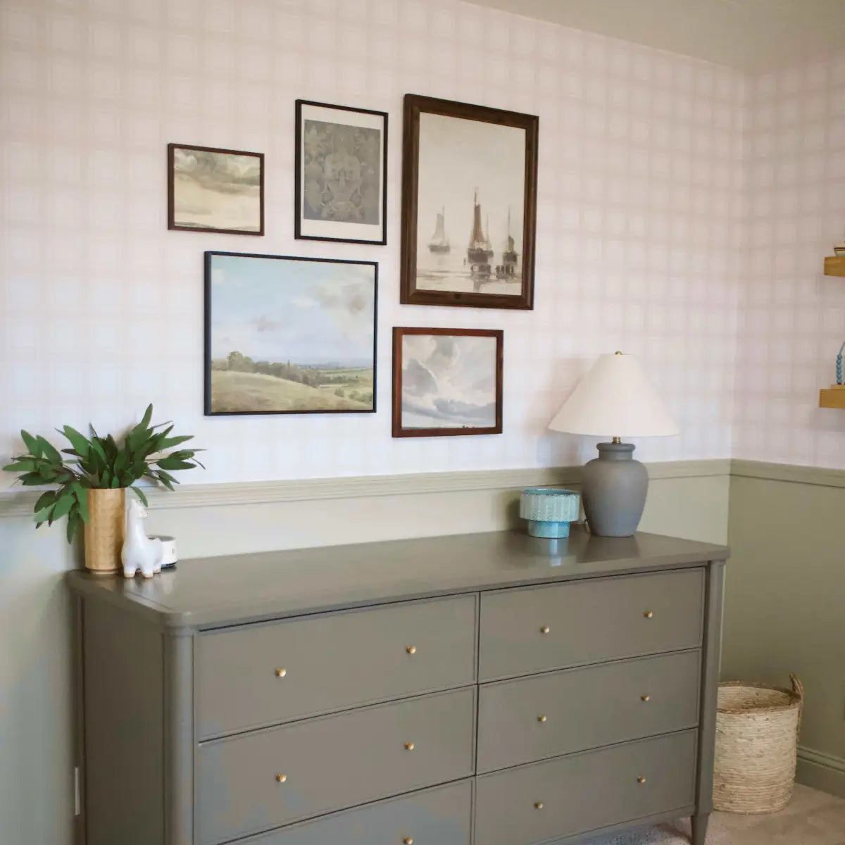 Sampson Wallpaper - Plaid Gingham - Loomwell Home Goods