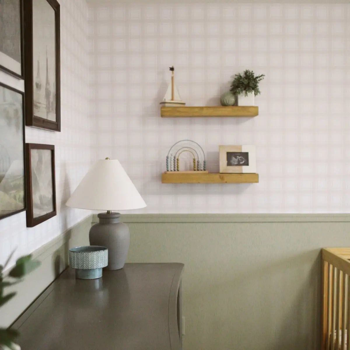 Sampson Wallpaper - Plaid Gingham - Loomwell Home Goods