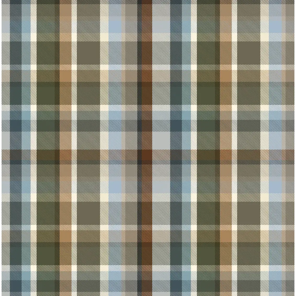 Samuel Wallpaper - Sophisticated Plaid - by Painted Hawk Design - Sample 1 foot by 1 foot / 2 - Loomwell Home Goods