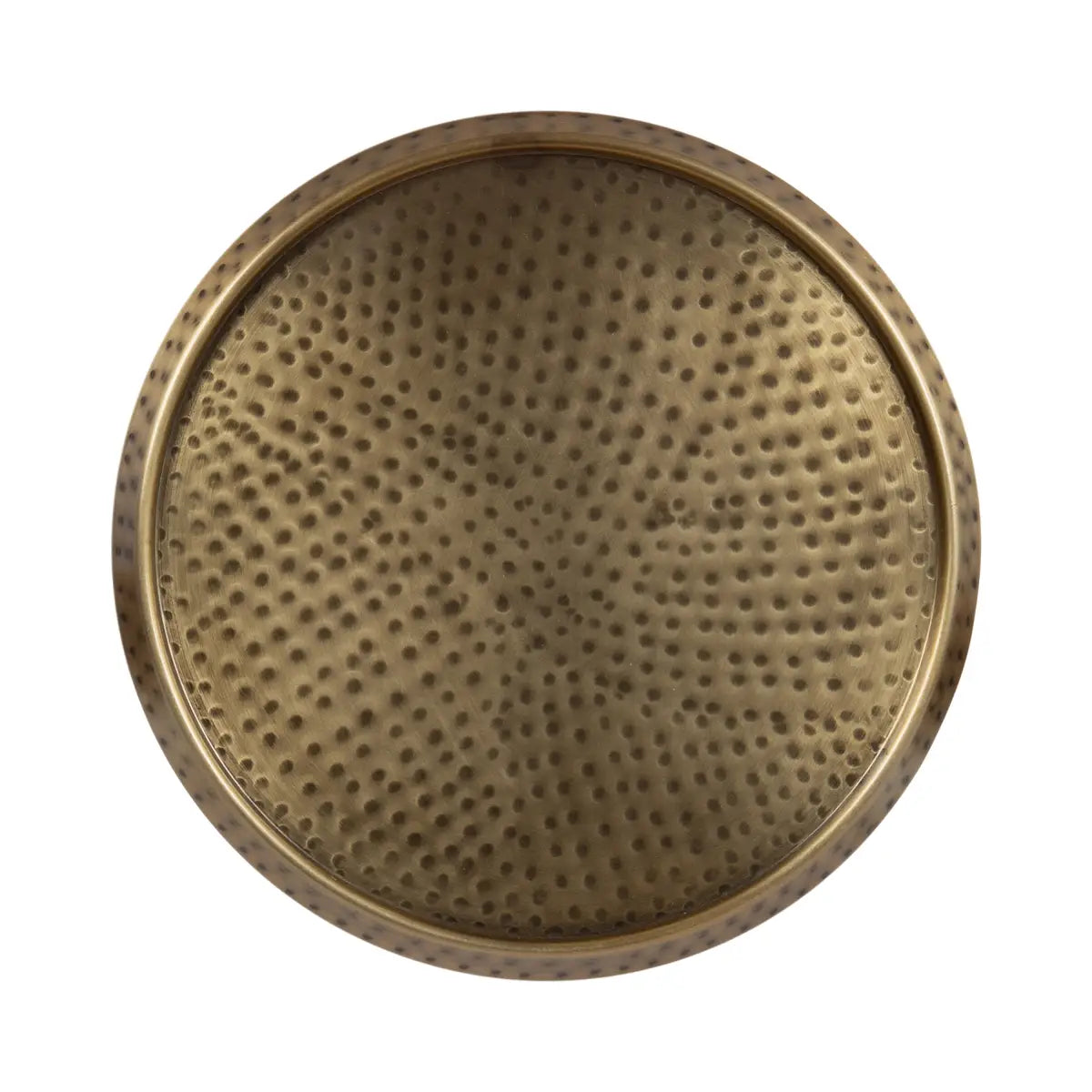 Sanzo Hammered Metal Cocktail Table or Plant Stand - kateandlaurel