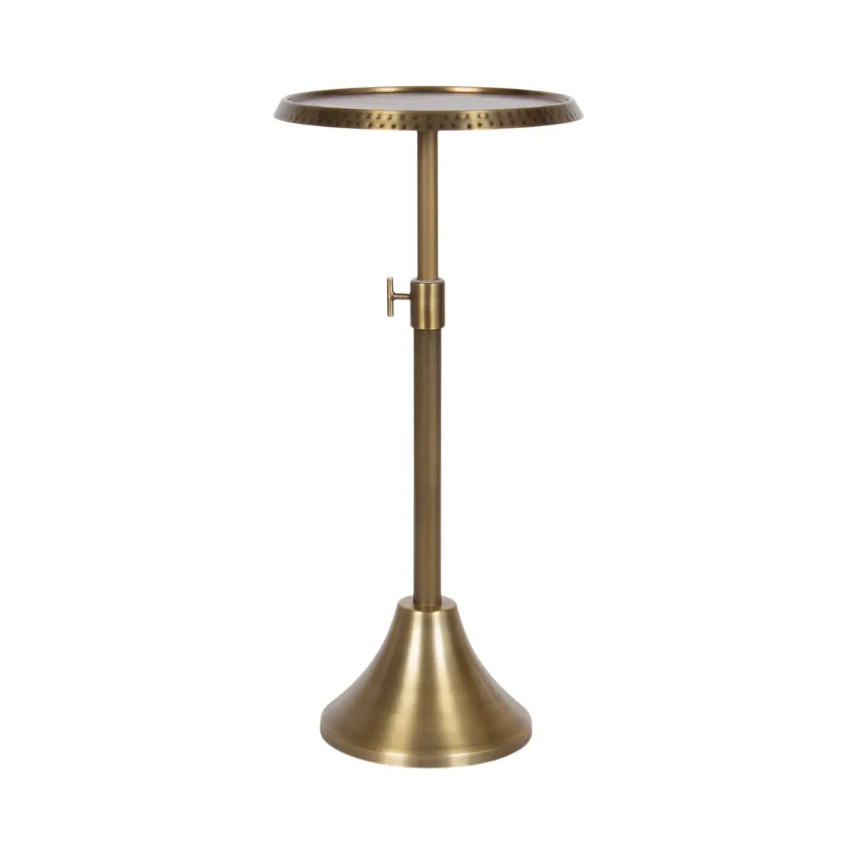 Sanzo Hammered Metal Cocktail Table or Plant Stand - Gold - kateandlaurel