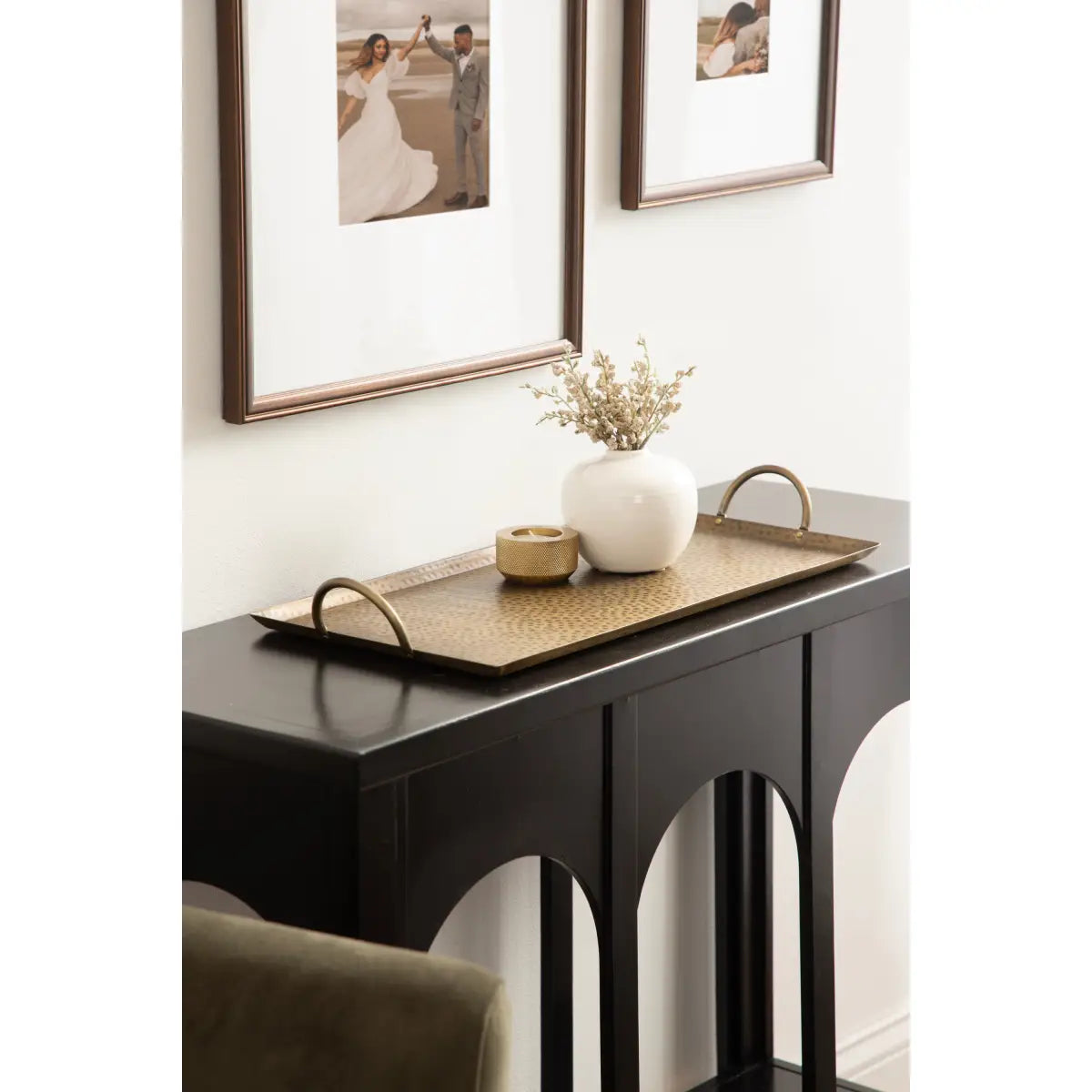 Sanzo Hammered Rectangle Metal Tray - kateandlaurel