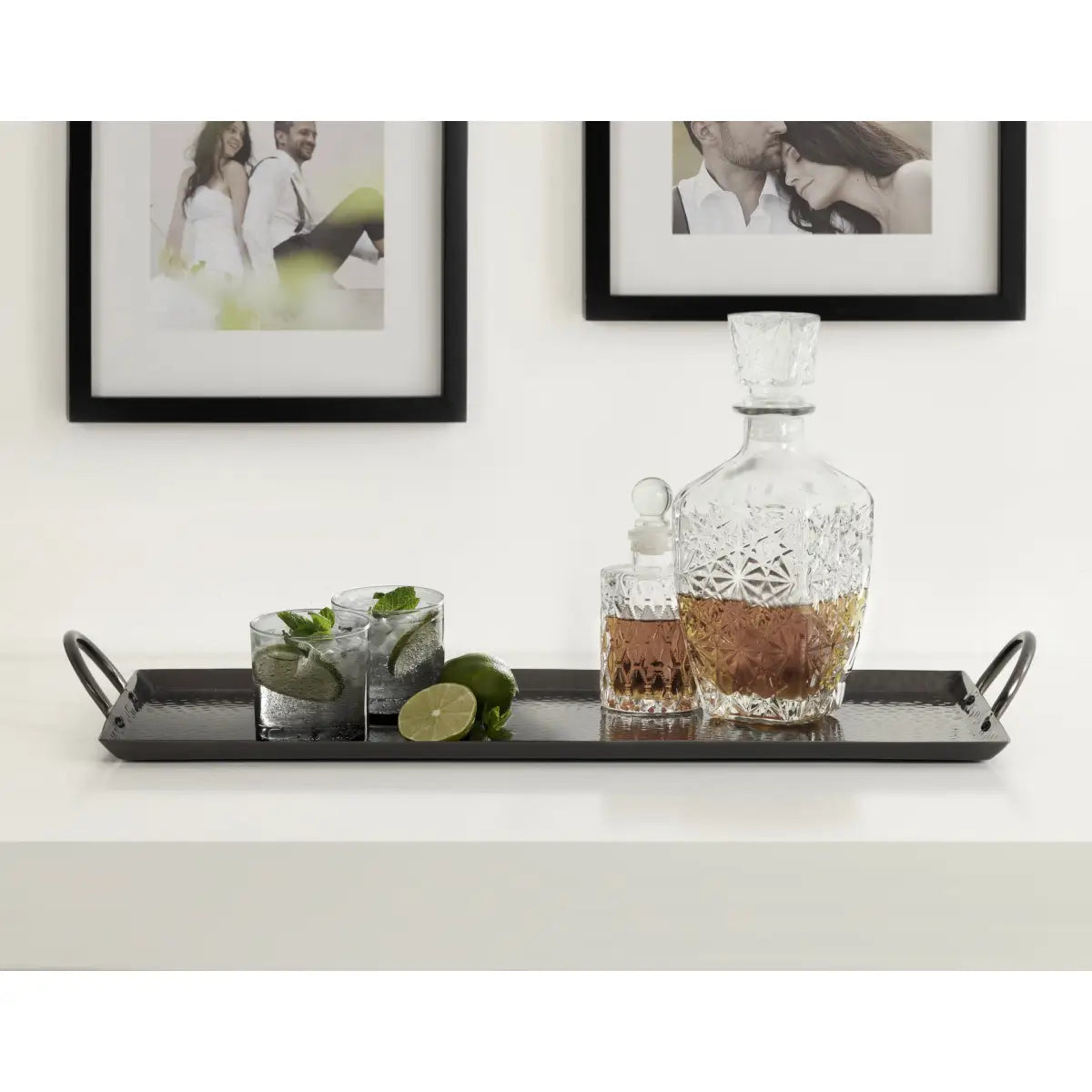 Sanzo Hammered Rectangle Metal Tray - kateandlaurel
