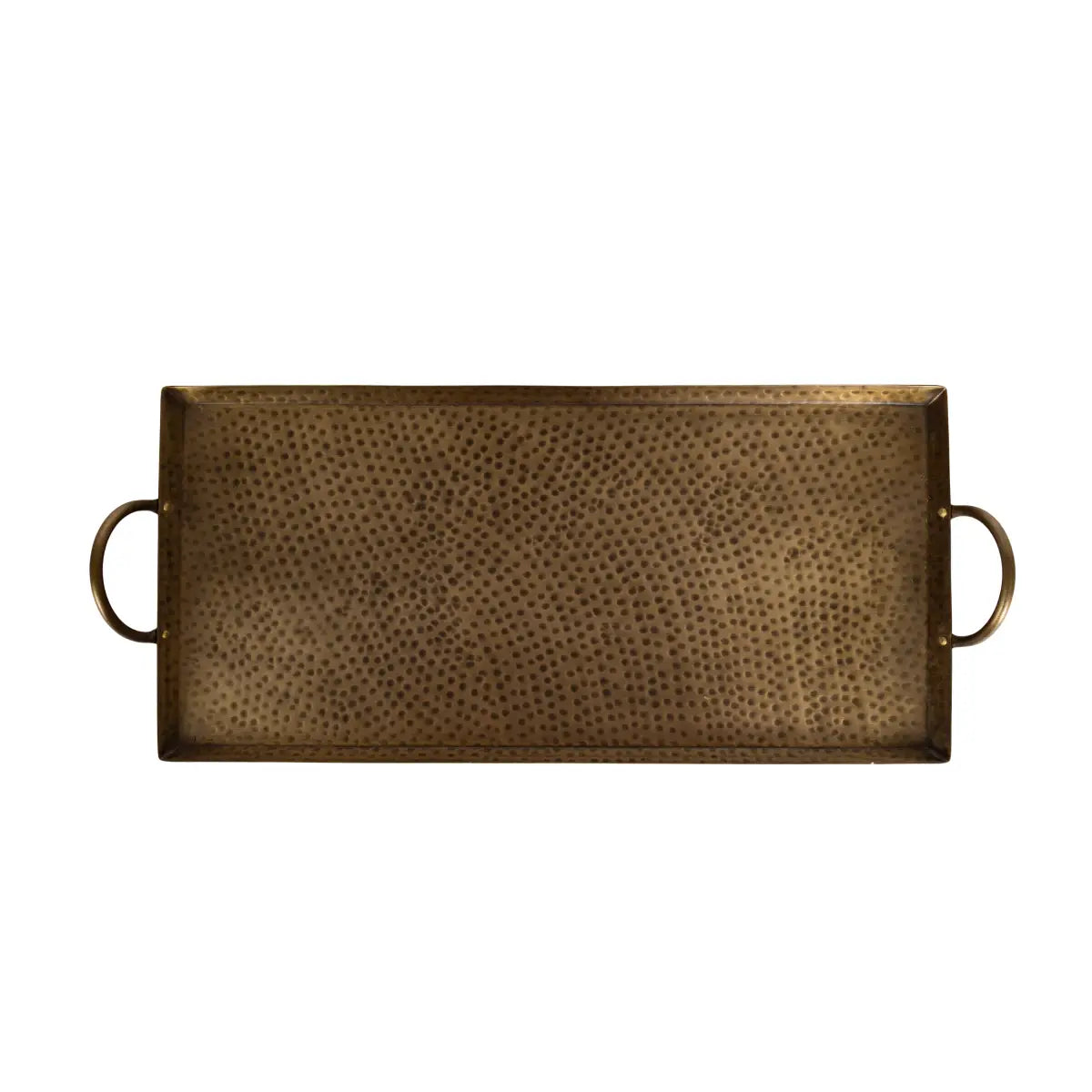 Sanzo Hammered Rectangle Metal Tray - kateandlaurel
