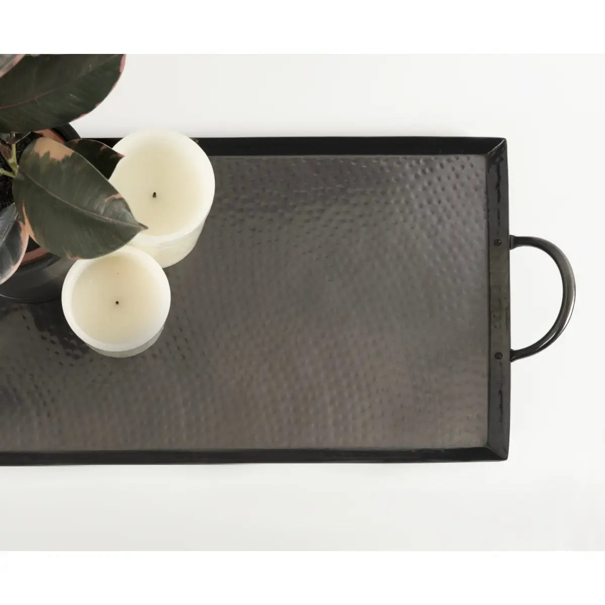 Sanzo Hammered Rectangle Metal Tray - kateandlaurel