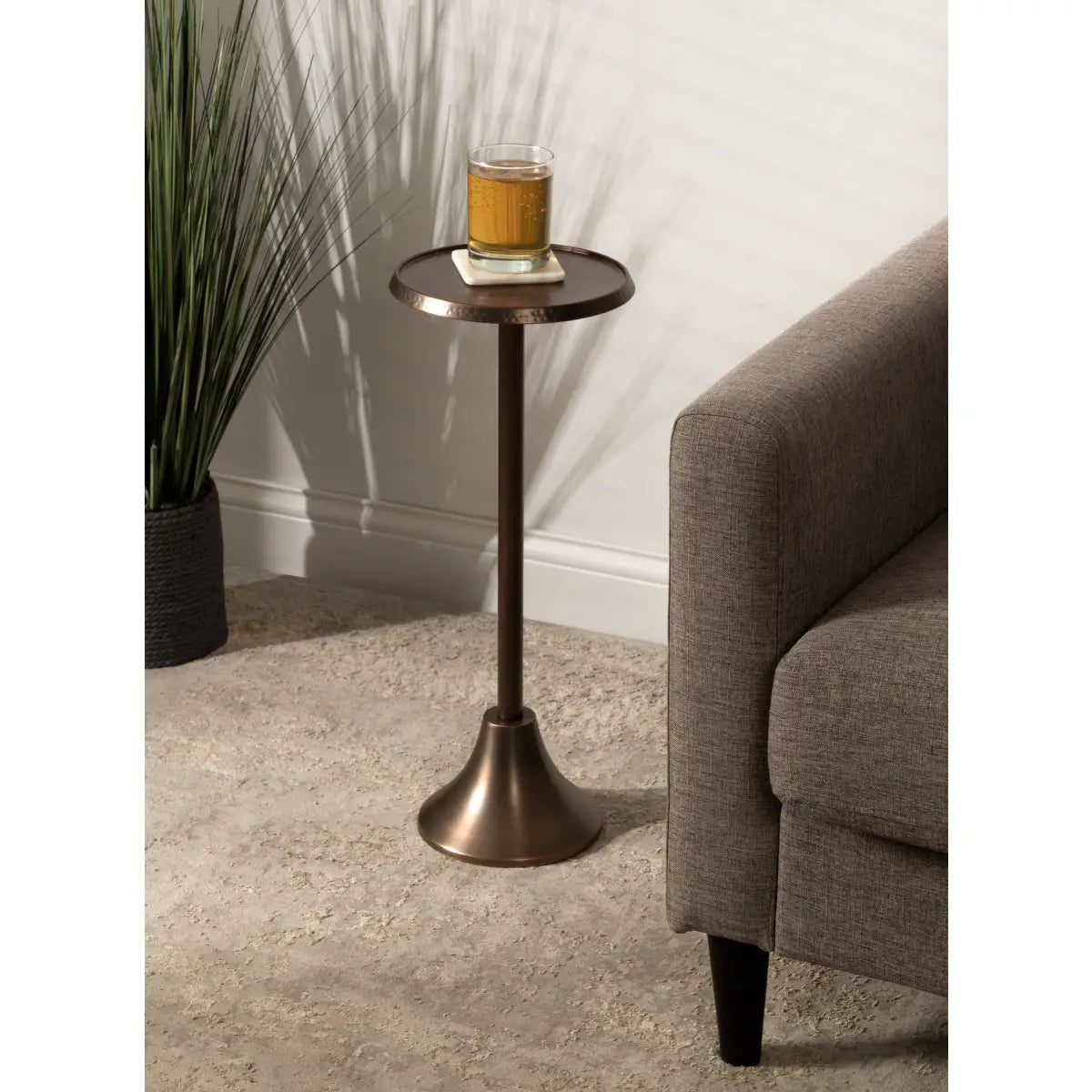 Sanzo Metal Cocktail Table or Plant Stand - kateandlaurel