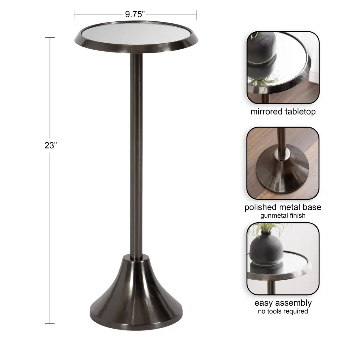 Sanzo Metal Cocktail Table or Plant Stand - kateandlaurel