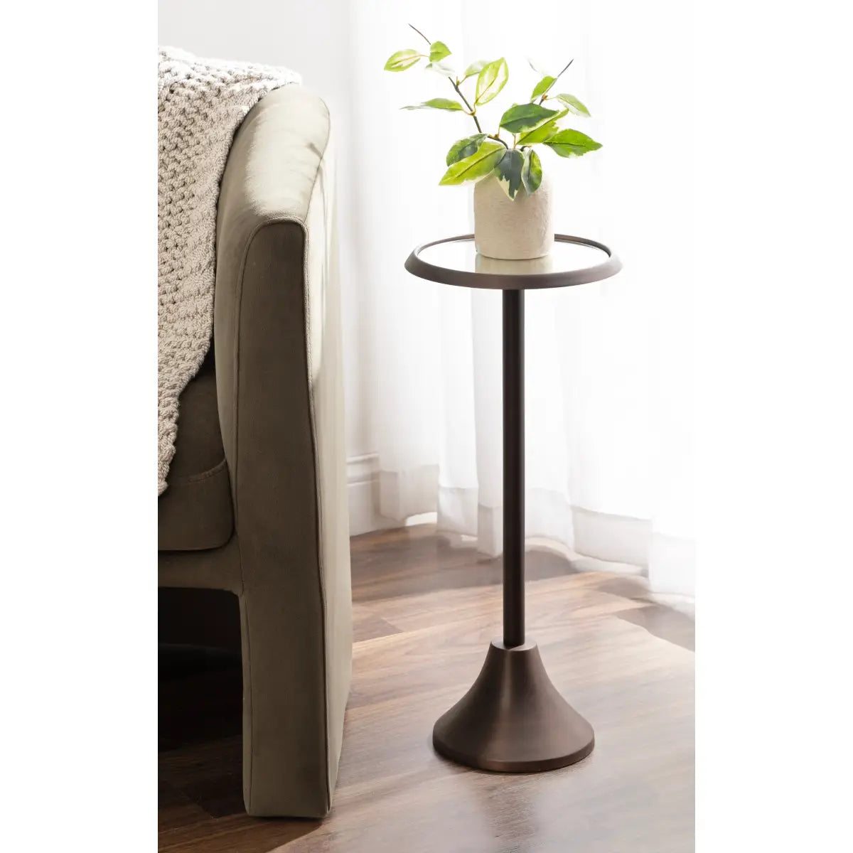 Sanzo Metal Cocktail Table or Plant Stand - kateandlaurel
