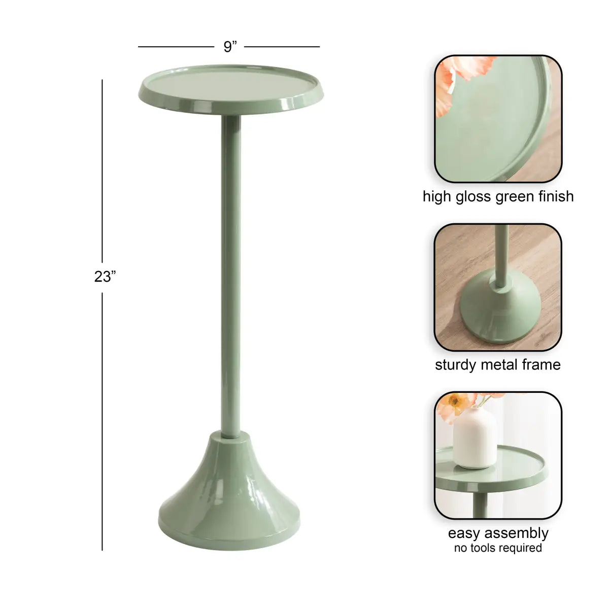 Sanzo Metal Cocktail Table or Plant Stand - kateandlaurel