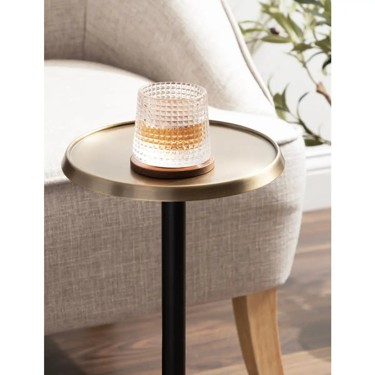 Sanzo Metal Cocktail Table or Plant Stand - kateandlaurel
