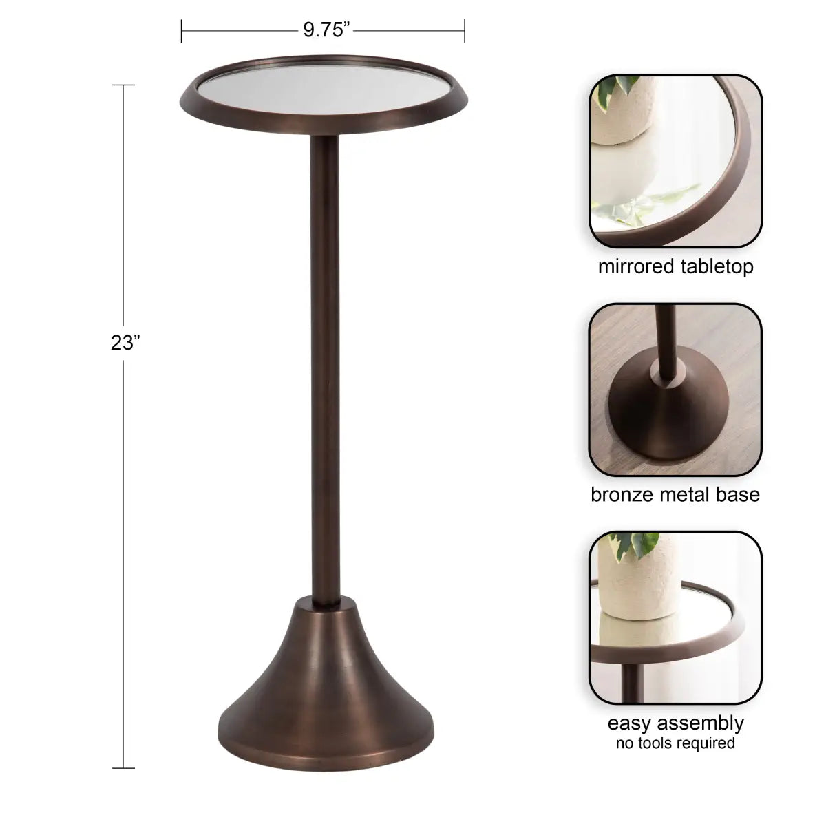 Sanzo Metal Cocktail Table or Plant Stand - kateandlaurel