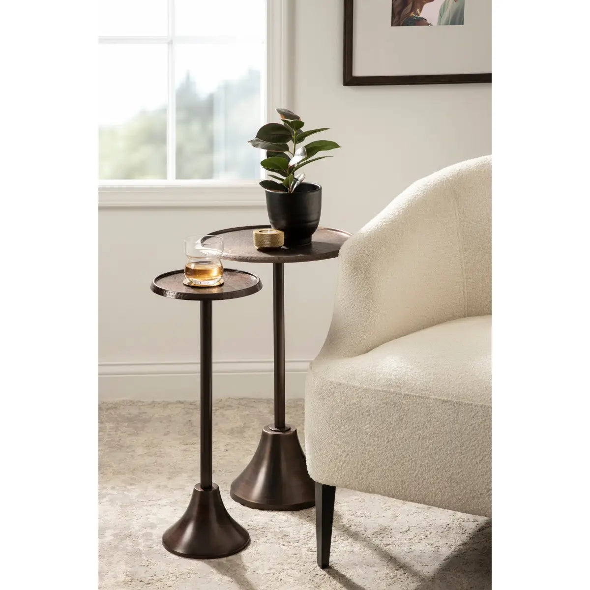 Sanzo Metal Side Table or Plant Stand - kateandlaurel