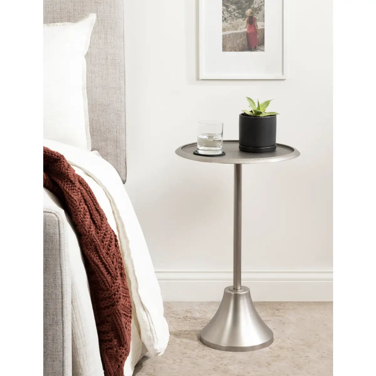 Sanzo Metal Side Table or Plant Stand - kateandlaurel