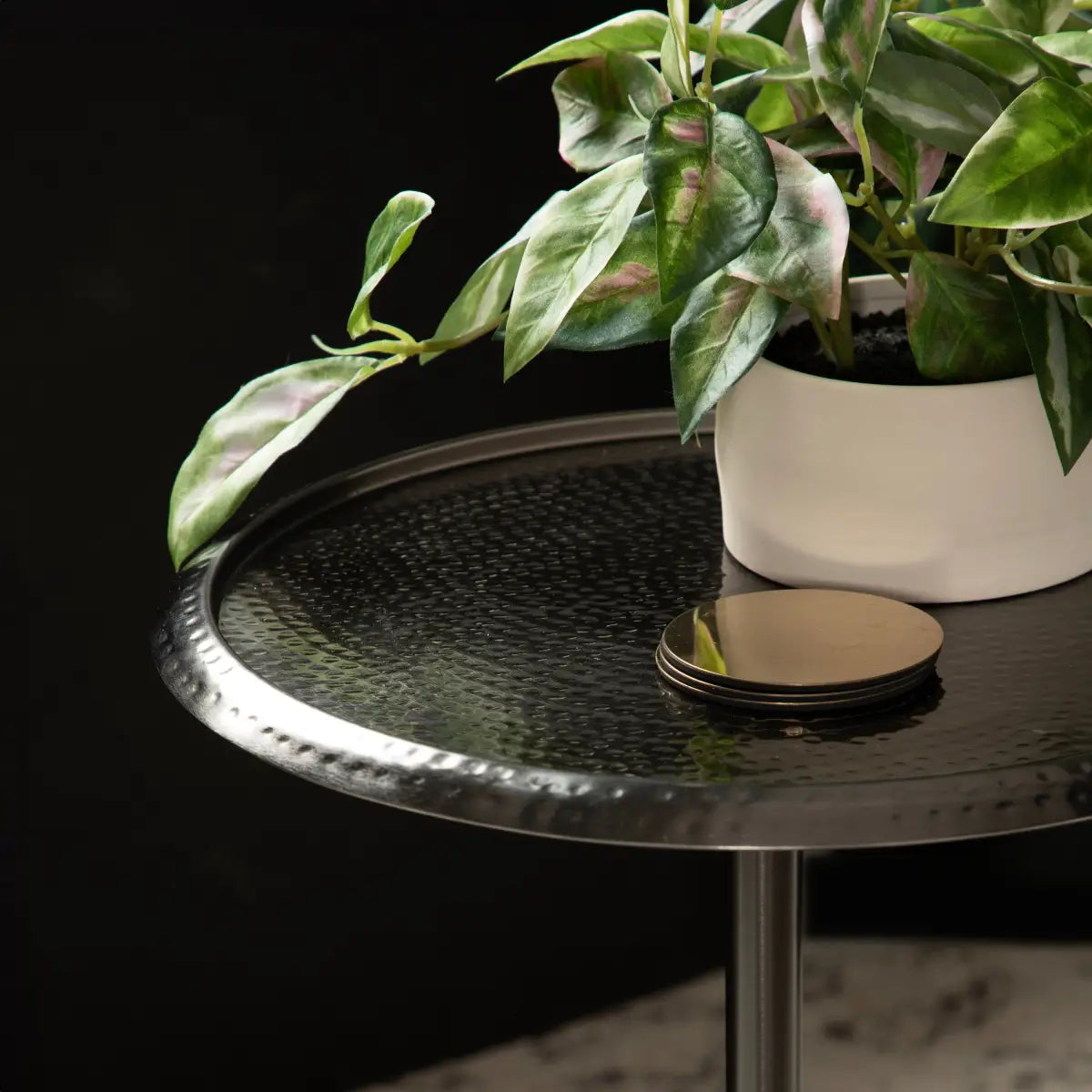 Sanzo Metal Side Table or Plant Stand - kateandlaurel