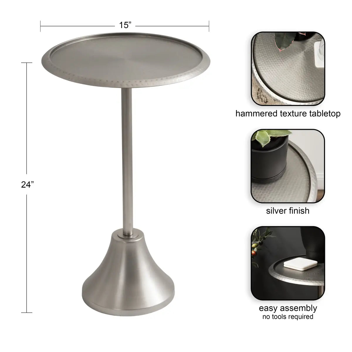 Sanzo Metal Side Table or Plant Stand - kateandlaurel