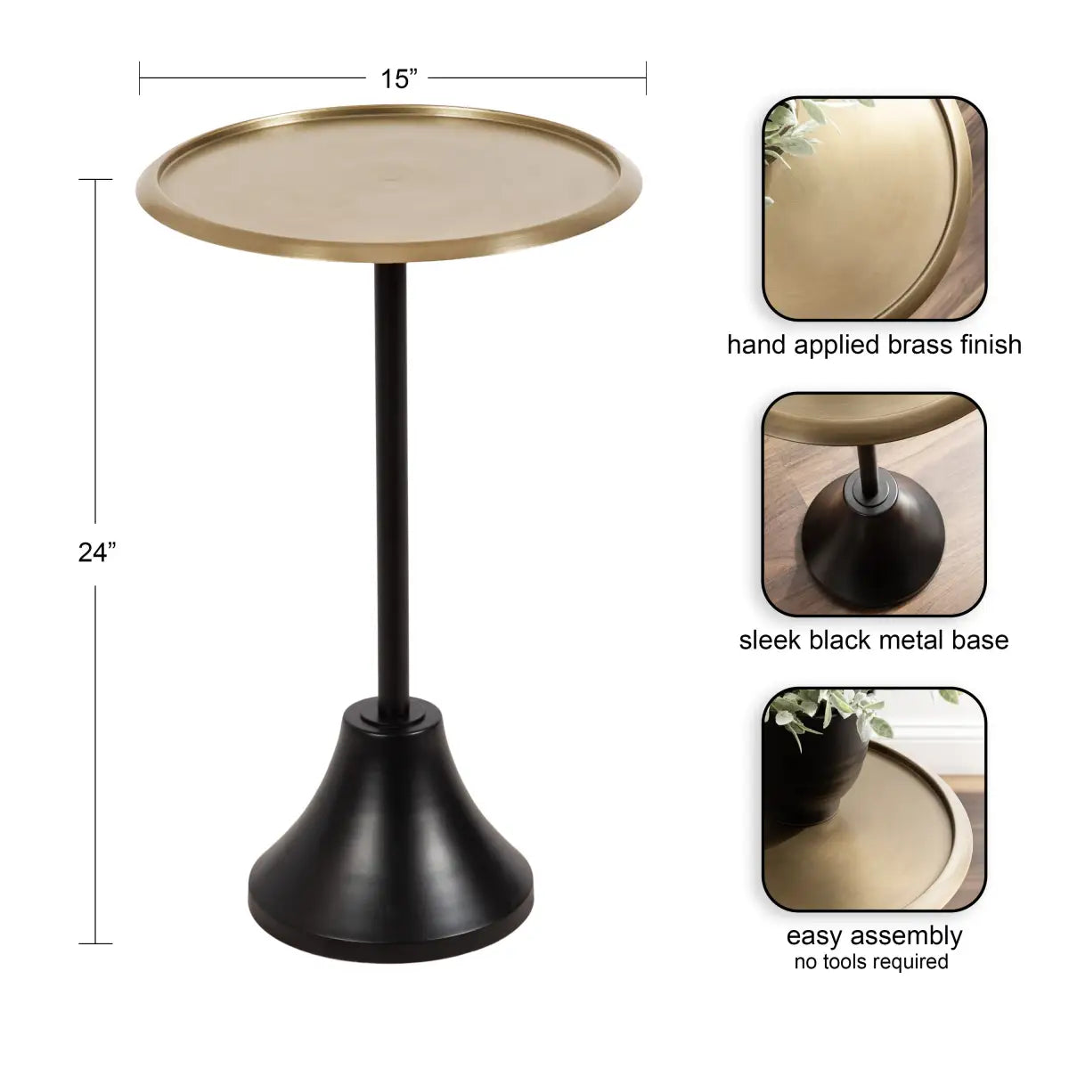 Sanzo Metal Side Table or Plant Stand - kateandlaurel