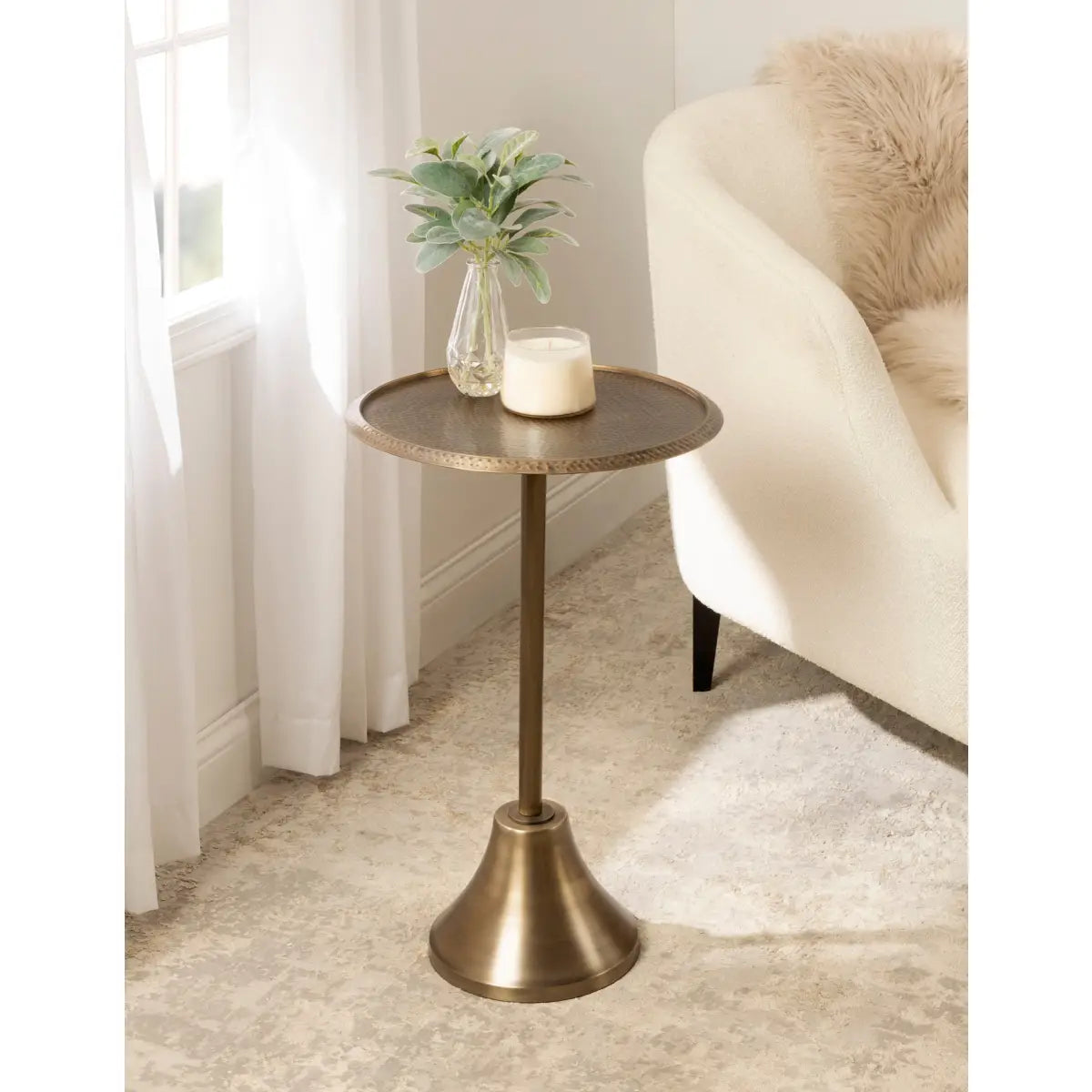Sanzo Metal Side Table or Plant Stand - kateandlaurel