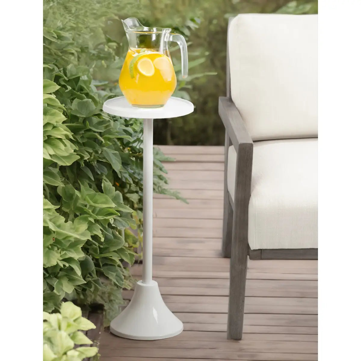 Sanzo Outdoor Metal Drink Table - kateandlaurel