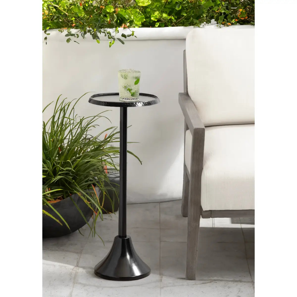 Sanzo Outdoor Metal Drink Table - kateandlaurel