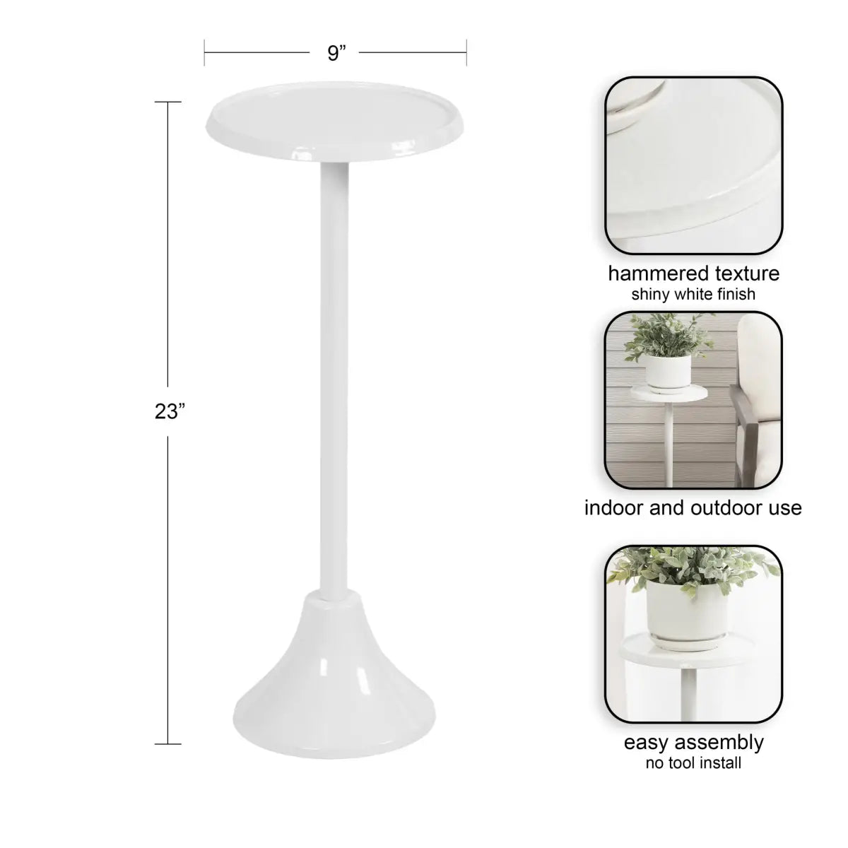 Sanzo Outdoor Metal Drink Table - kateandlaurel