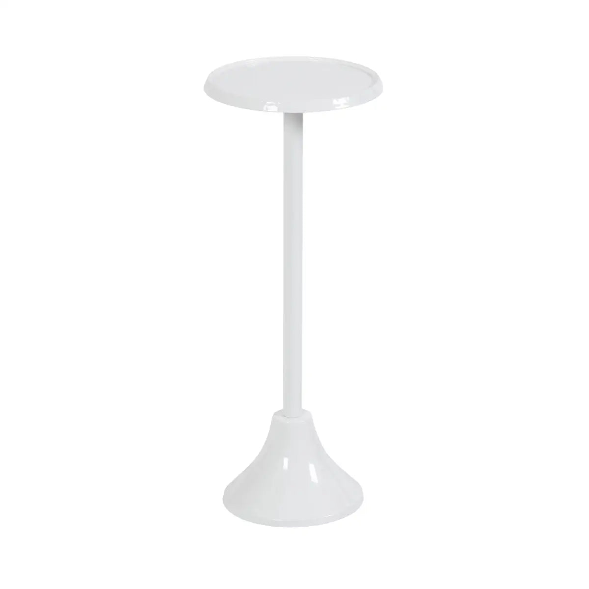 Sanzo Outdoor Metal Drink Table - White - kateandlaurel