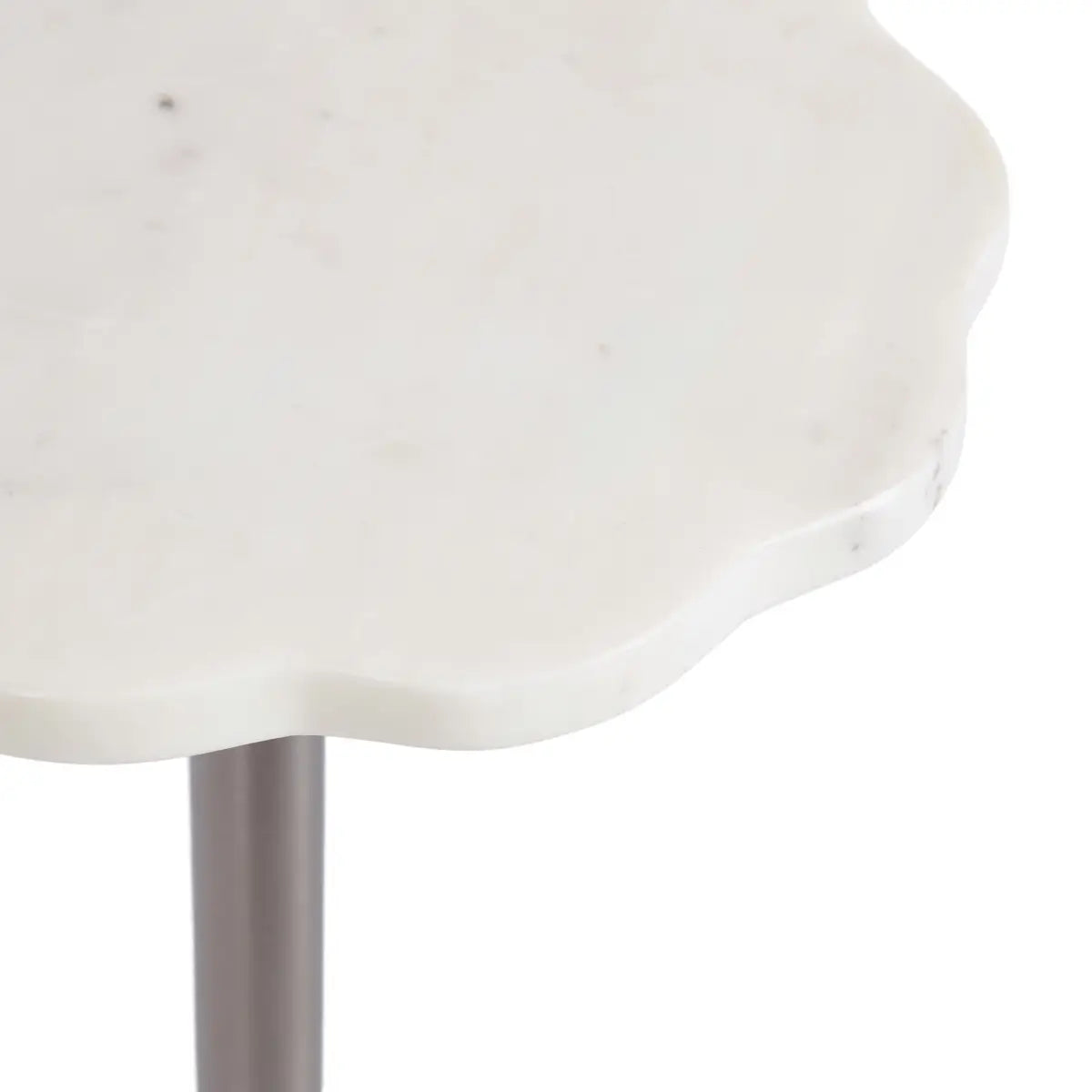 Sanzo Scalloped Marble and Metal Table - kateandlaurel