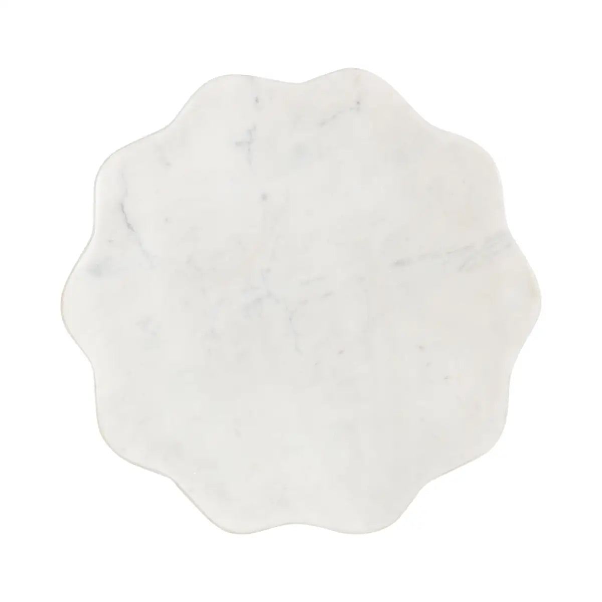 Sanzo Scalloped Marble and Metal Table - kateandlaurel