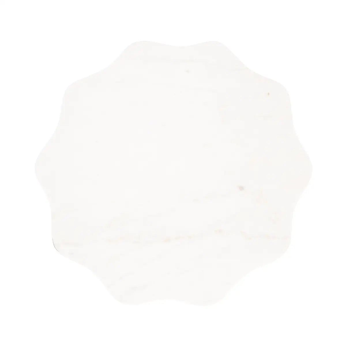 Sanzo Scalloped Marble and Metal Table - kateandlaurel