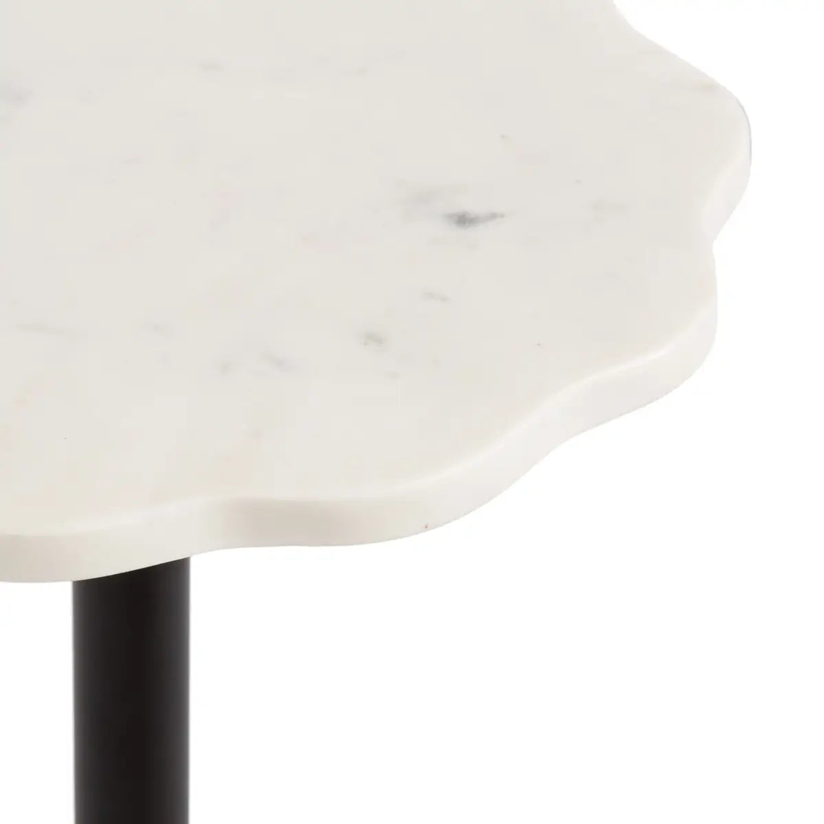 Sanzo Scalloped Marble and Metal Table - kateandlaurel