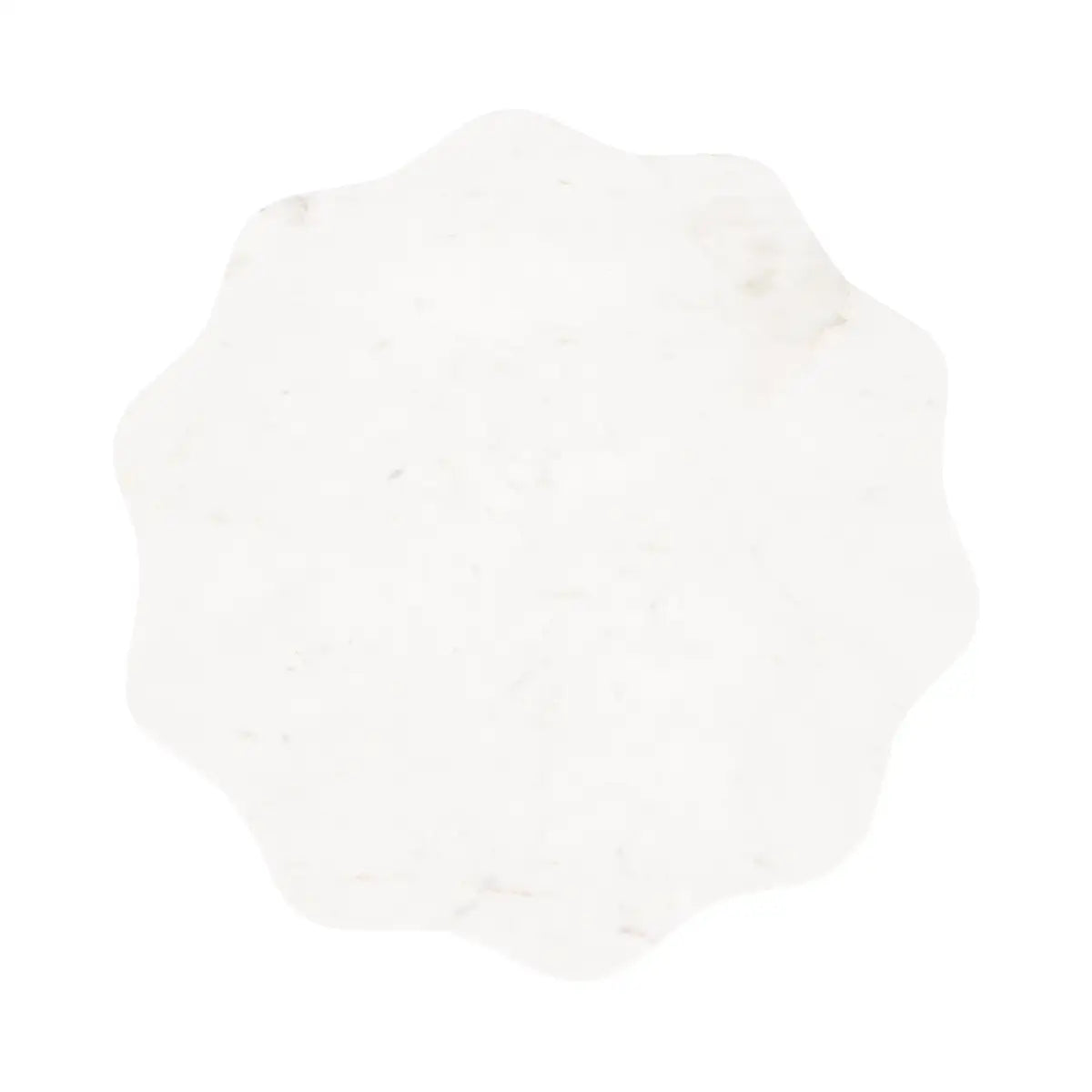 Sanzo Scalloped Marble and Metal Table - kateandlaurel