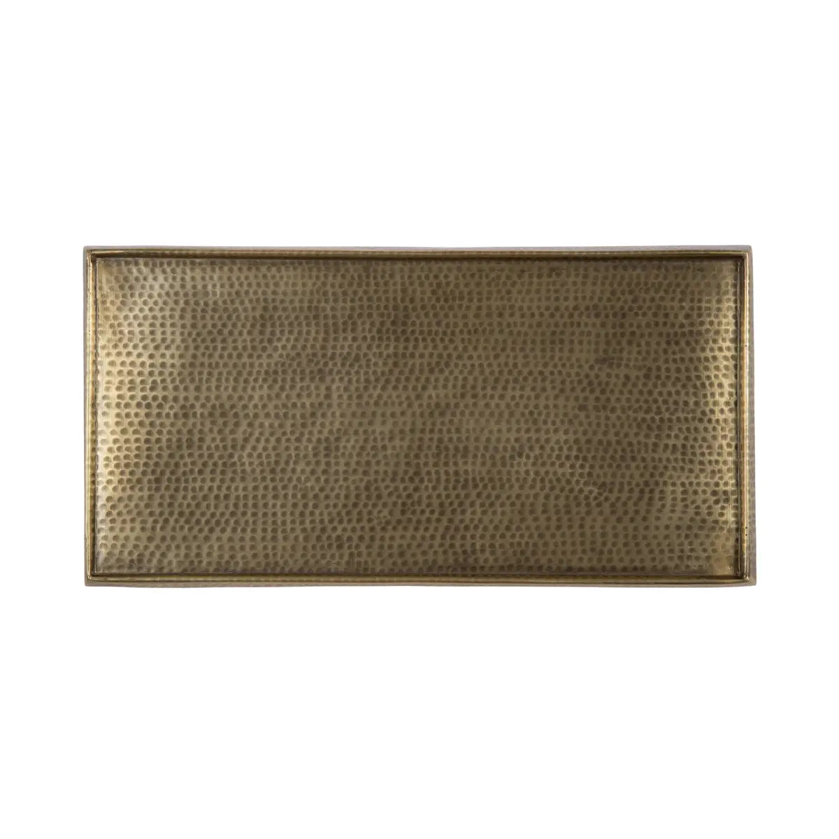 Sanzo Hammered Metal Slim Side Table - kateandlaurel