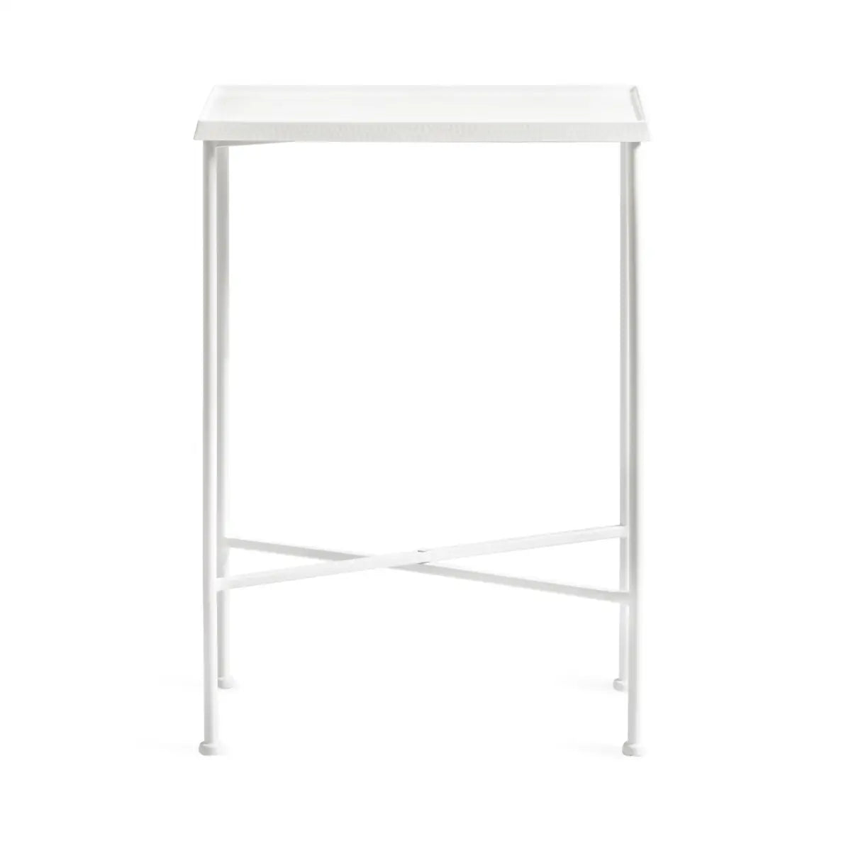 Sanzo Hammered Metal Slim Side Table - kateandlaurel