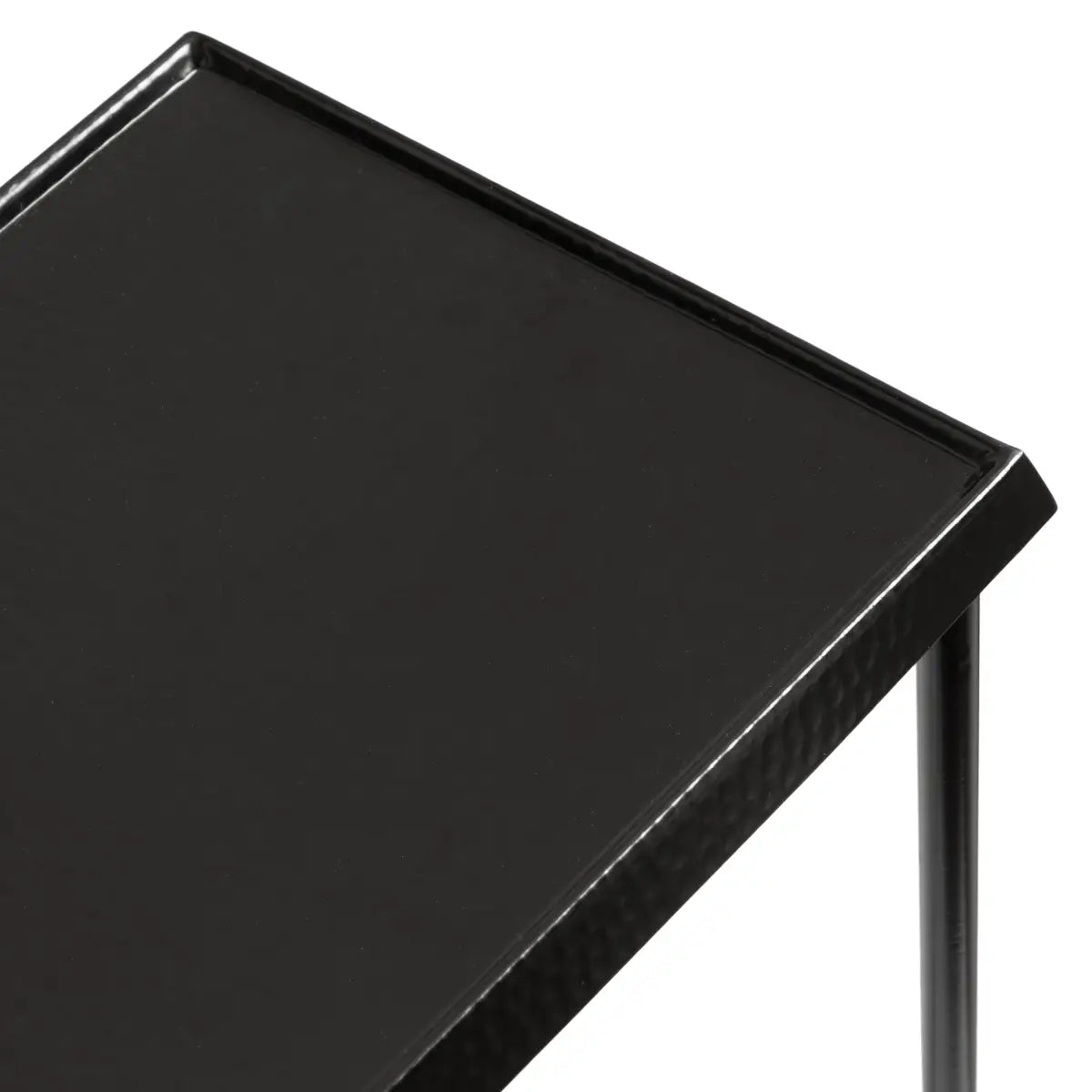 Sanzo Hammered Metal Slim Side Table - kateandlaurel