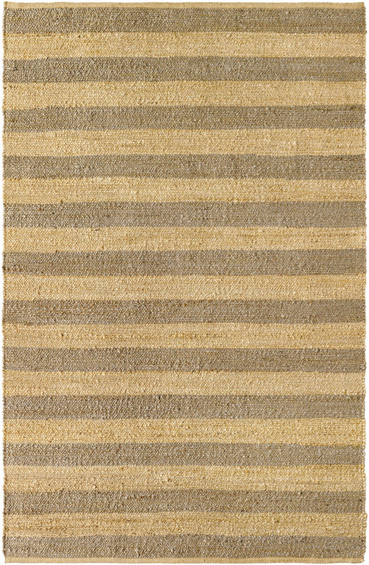 Ilkay Block Stripe Jute Rug - 5’ x 7’6’’ Rectangle - Boutique Rugs