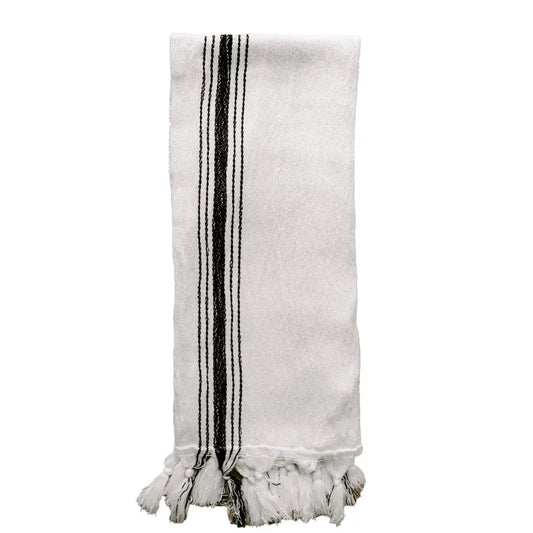 Savannah Turkish Cotton + Bamboo Hand Towel - Five Stripe - Sweet Water Decor