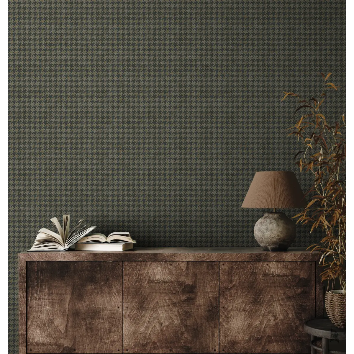 Savile Row Wallpaper - Mini Herringbone - by Safari Natalia x Taddy Mikelaites - Loomwell Home Goods