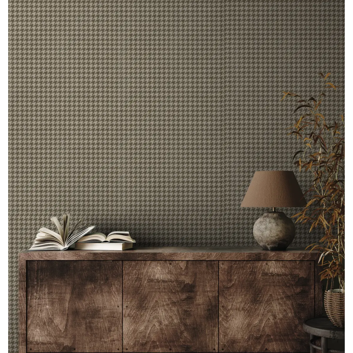 Savile Row Wallpaper - Mini Herringbone - by Safari Natalia x Taddy Mikelaites - Loomwell Home Goods