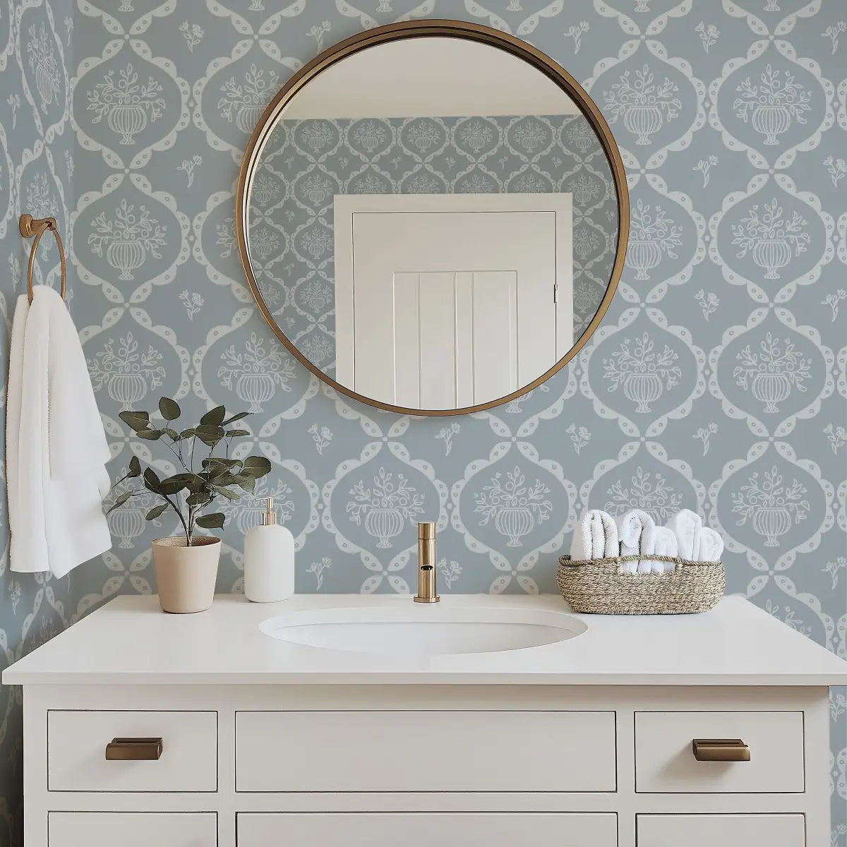 Sawyer Wallpaper - Framed Flower Bouquets - by Mackenzie Nelson - Loomwell Home Goods