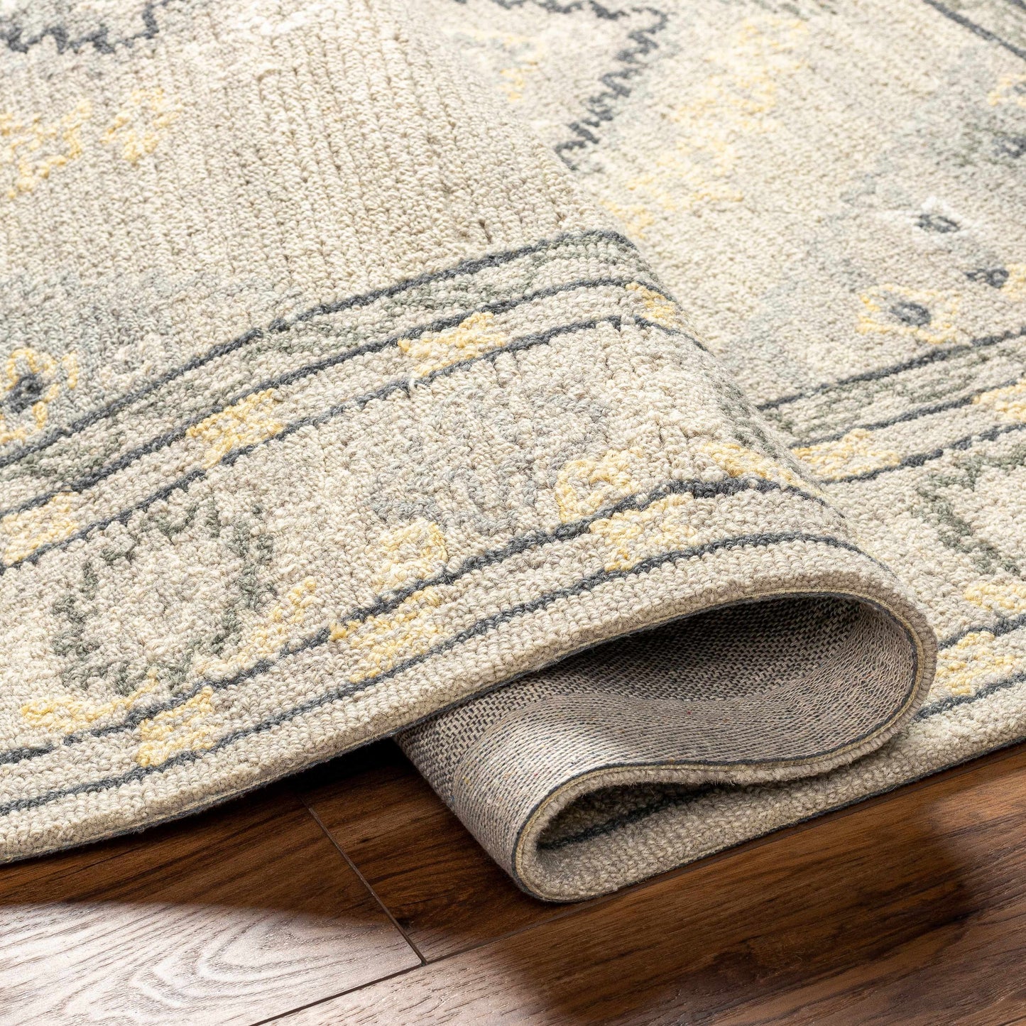 Alena Gray Wool Blend Area Rug