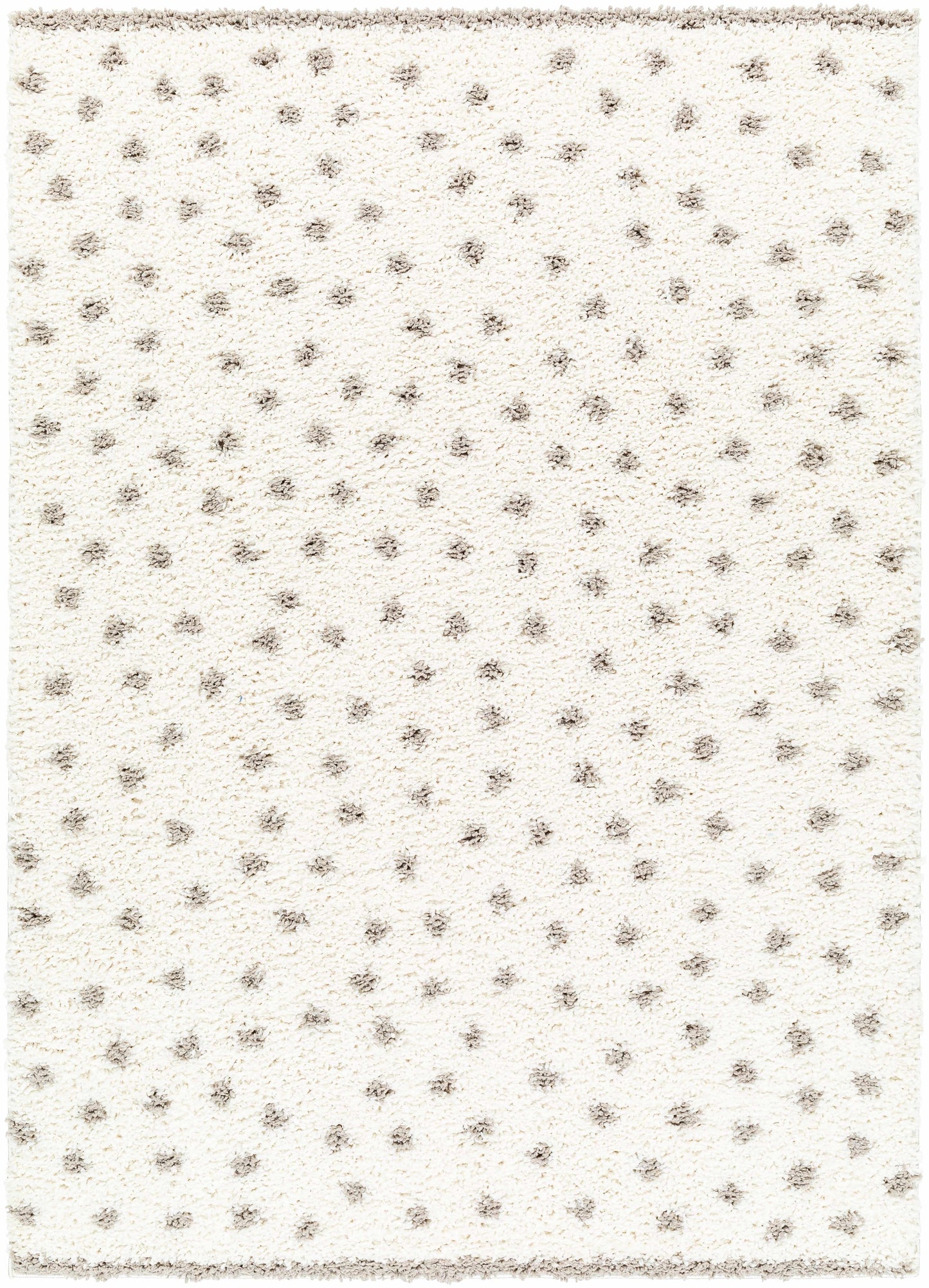 Chaia Dotted Cream & Gray Plush Rug