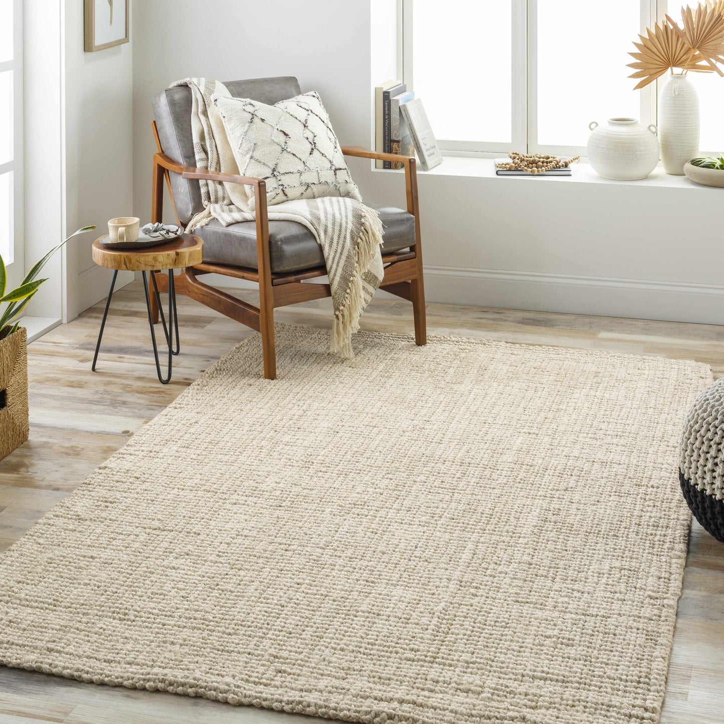 Calla Jute Beige Area Rug - Surya x Becki Owens