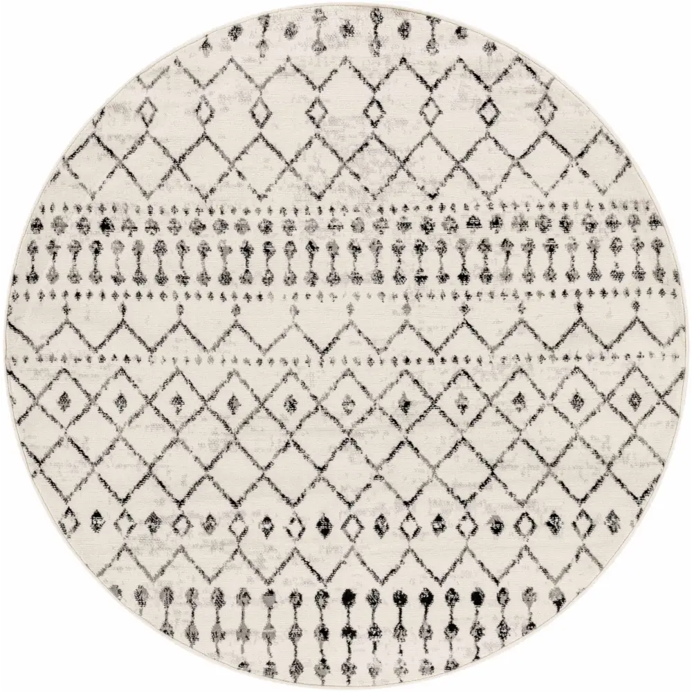 Scandi All Over Pattern Rug - 5’3’’ Round - Boutique Rugs